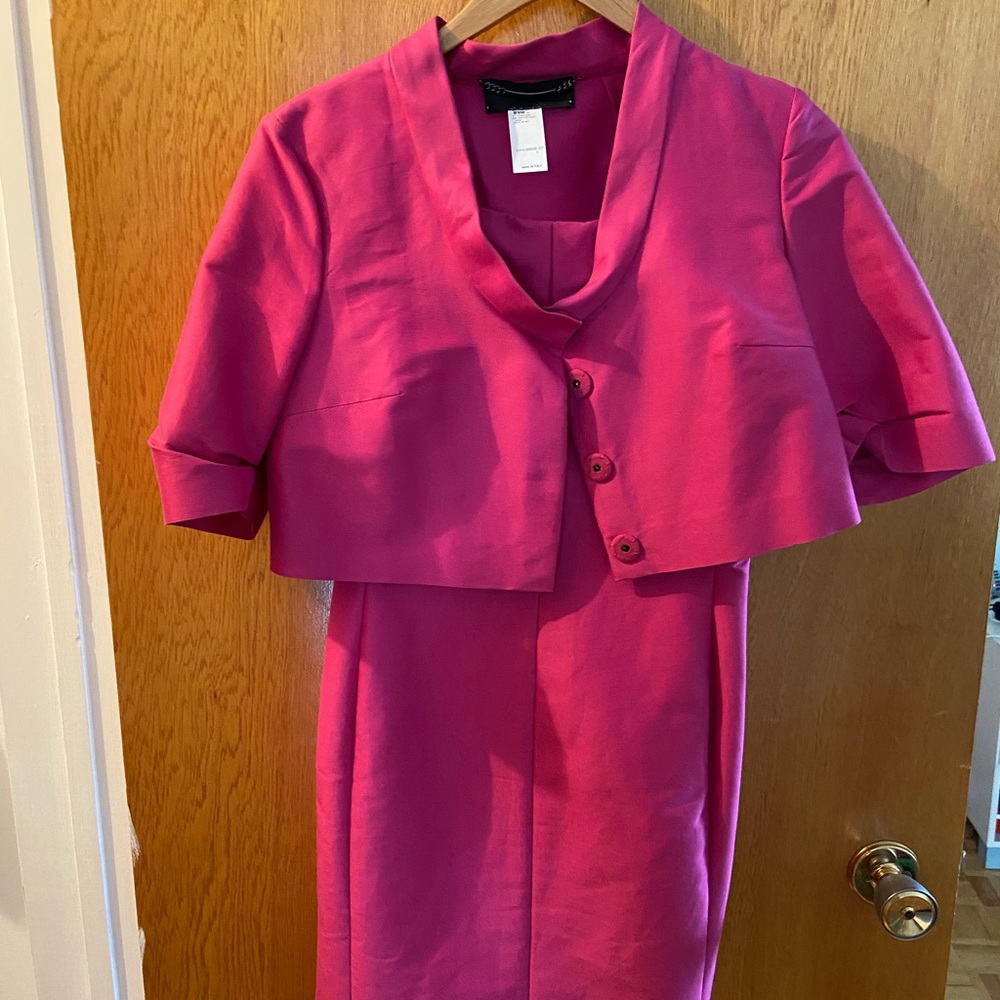 Les Copains hot pink dress set